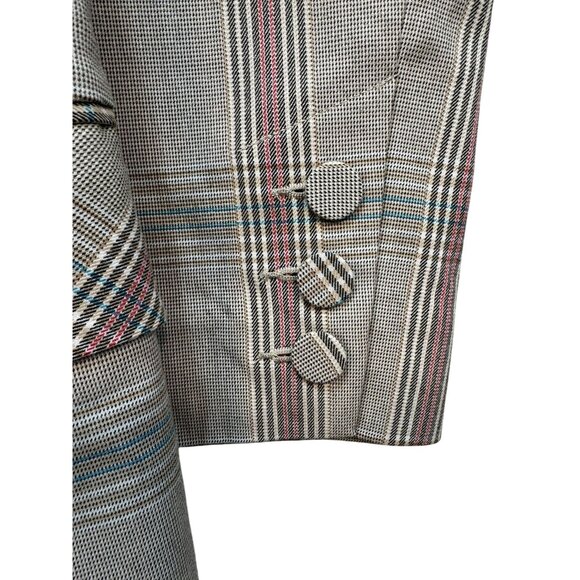 Cabi Plaid Double-Breasted Blazer Size 8 Womens Cotton & Polyester Blend Checker - Picture 7 of 11